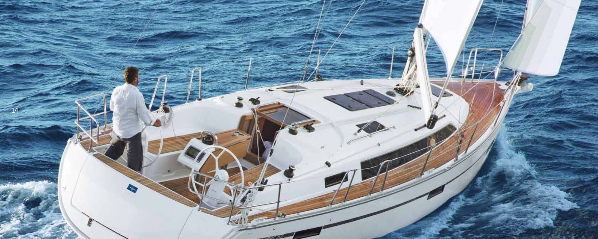 Bavaria 37 Felicity rental side view